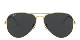 Shop Ray-Ban Unisex Pilot Sunglasses in Gold online.