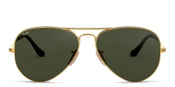 Shop Ray-Ban Unisex Pilot Sunglasses in Polished Arista Gold online.