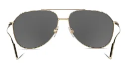 Shop Dolce & Gabbana Wide Aviator Sunglasses in Black online.