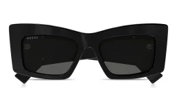 Shop GUCCI GG Cat-Eye Sunglasses in Black online.