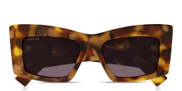 Shop GUCCI GG Cat-Eye Sunglasses in Havana online.