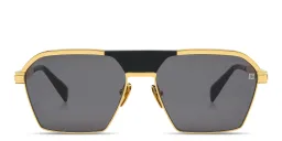 Shop BALMAIN Sergeant Unisex Aviator Sunglasses in Gold online.