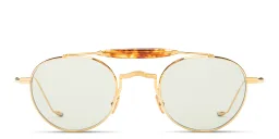 Shop JACQUES MARIE MAGE Dasan Unisex Round Sunglasses - Limited Production of 500 Pieces in Shiny Gold online.