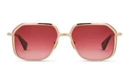 Shop JACQUES MARIE MAGE Aida Unisex Irregular Sunglasses in Light Gold online.