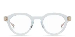 Shop AKONI Wise Three Unisex Panthos Eyeglasses in Crystal Clear online.