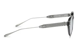 Shop AKONI Wise Three Unisex Panthos Eyeglasses in Crystal Grey online.