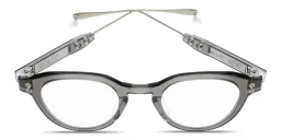 Shop AKONI Wise Three Unisex Panthos Eyeglasses in Crystal Grey online.