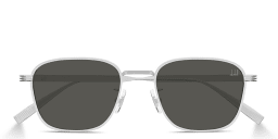 Shop Dunhill Signature Reed Square Sunglasses in Silver online.