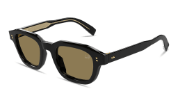 Shop Collection Studs Square Sunglasses in Black online.