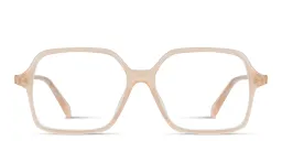 Shop CELINE CELINE Thin Geometric Eyeglasses in Transparent Orange online.