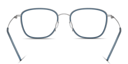 Shop GIORGIO ARMANI Engraved Logo Square Eyeglasses in Gunmetal online.
