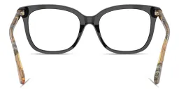 Shop BURBERRY Vintage Check Square Eyeglasses in Black online.