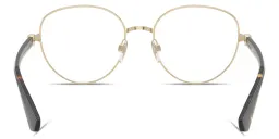 Shop BURBERRY Logo Signature Panthos Eyeglasses in Gold online.