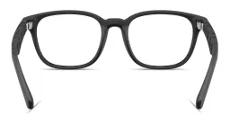 Shop BURBERRY Logo Lettering Square Eyeglasses in Black online.