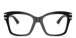 Shop Dolce & Gabbana DG Motif Square Eyeglasses in Black online.