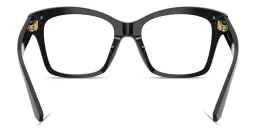 Shop Dolce & Gabbana DG Motif Square Eyeglasses in Black online.