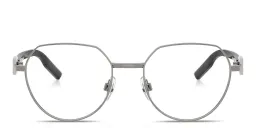 Shop Dolce & Gabbana Logo Signature Panthos Eyeglasses in Gunmetal online.