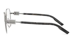 Shop Dolce & Gabbana Logo Signature Panthos Eyeglasses in Gunmetal online.