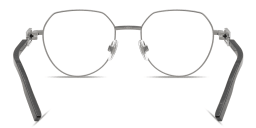 Shop Dolce & Gabbana Logo Signature Panthos Eyeglasses in Gunmetal online.