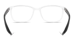 Shop Prada Linea Rossa Logo Signature Wide Pillow Eyeglasses in Clear online.