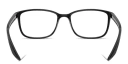Shop Prada Linea Rossa Logo Signature Wide Pillow Eyeglasses in Shiny Black online.