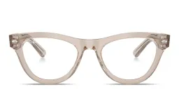 Shop Ray-Ban Skyler Optics Cat-Eye Eyeglasses in Transparent light brown online.