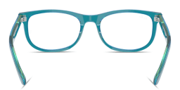 Shop Ray-Ban Junior Optics Kids Pillow Eyeglasses in Transparent Blue online.