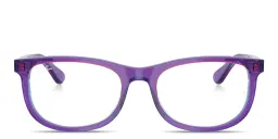 Shop Ray-Ban Junior Optics Kids Pillow Eyeglasses in Transparent Violet online.