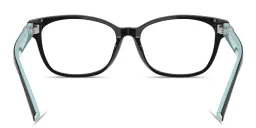 Shop TIFFANY T Motif Wide Square Eyeglasses in Black online.