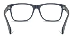 Shop Moncler Logo Signature Unisex Pillow Eyeglasses in Matte Transparent Blue online.