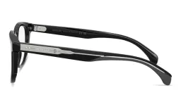 Shop Moncler Logo Signature Unisex Square Eyeglasses in Black online.