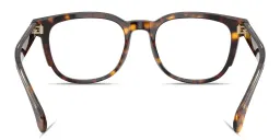 Shop Moncler Logo Signature Unisex Square Eyeglasses in Tortoise online.