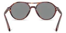 Shop GIORGIO ARMANI Logo Round Sunglasses in Red Havana online.