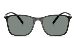Shop GIORGIO ARMANI Pillow Sunglasses in Black online.