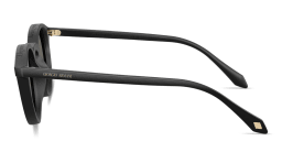 Shop GIORGIO ARMANI Logo Print Panthos Sunglasses in Black online.