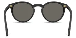 Shop GIORGIO ARMANI Logo Print Panthos Sunglasses in Black online.