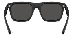 Shop BURBERRY Logo Signature Square Sunglasses in Black online.