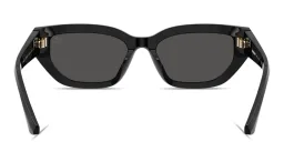Shop BURBERRY Logo Signature Cat-Eye Sunglasses in Black online.