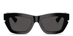 Shop BURBERRY Logo Signature Cat-Eye Sunglasses in Black online.