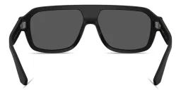 Shop Dolce & Gabbana DG Emblem Aviator Sunglasses in Black online.
