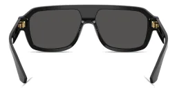Shop Dolce & Gabbana DG Emblem Aviator Sunglasses in Black online.