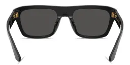Shop Dolce & Gabbana DG Motif Rectangle Sunglasses in Black online.