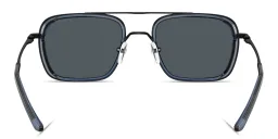 Shop Emporio Armani Eagle Logo Square Sunglasses in Black online.