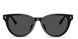 Shop JIMMY CHOO Logo Signature Panthos Sunglasses in Black online.