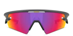 Shop Oakley Sphaera™ Slash Unisex Half-Rim Rectangle Sunglasses in Black online.