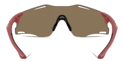 Shop Oakley Cybr Zero Unisex Rimless Rectangle Sunglasses in Red online.