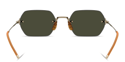 Shop OLIVER PEOPLES TK-13 Unisex Rimless Irregular Sunglasses in Gold online.