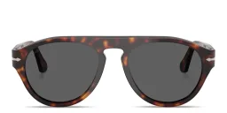 Shop PERSOL Arrow Emblem Unisex Aviator Sunglasses in Havana online.