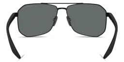 Shop Prada Linea Rossa Logo Signature Pilot Sunglasses in Black online.
