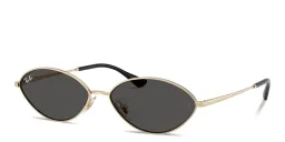 Shop Ray-Ban Kai Unisex Oval Sunglasses in Pale Gold online.